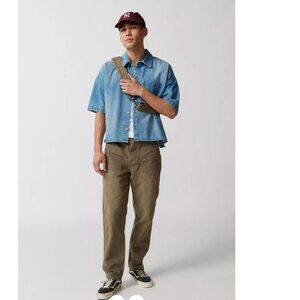 BDG Straight Fit Canvas Work Pant | Men's Size 28 | Army Green